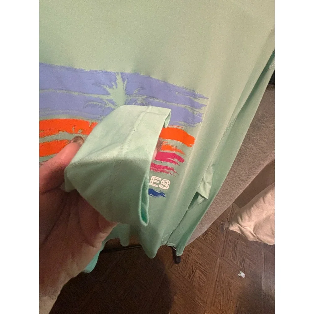 Gulf Shores Alabama League Unwind 2XL Long Sleeve UPF 50 Palm Tree Shirt - Picture 4 of 6